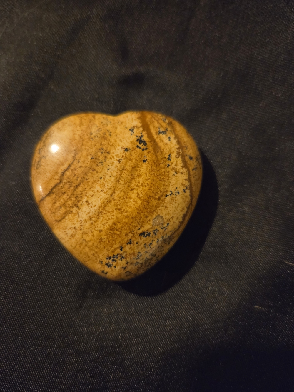 Polished Yellow-Brown Heart Stone